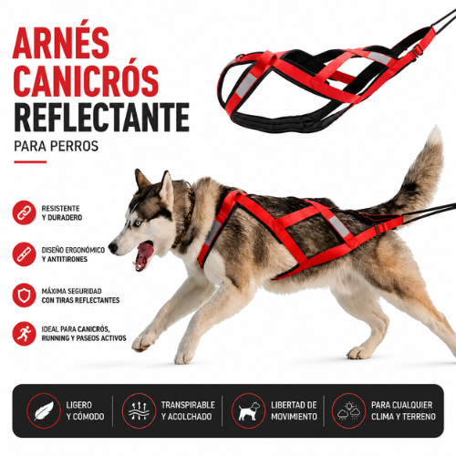 Arnés Canicrós Reflectante para Perros | WalkSafe Pro™