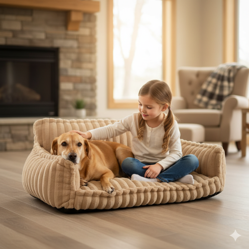 Sofá cama antiestrés para perros y gatos desenfundable y cómodo | CalmHaven