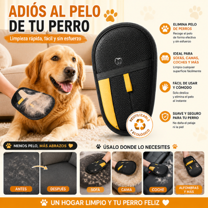 Guante Quitapelos Reutilizable para Perros y Gatos | PetHair Away