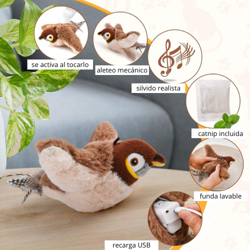 FlyBird – Joguina Interactiva amb Moviment i So per a Gats