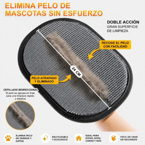 Guante Quitapelos Reutilizable para Perros y Gatos | PetHair Away