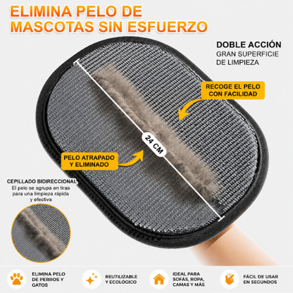 Guante Quitapelos Reutilizable para Perros y Gatos | PetHair Away